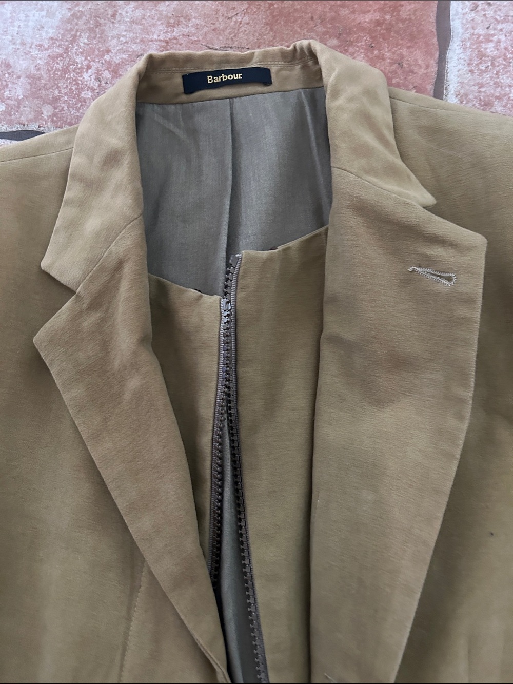Barbour Men's Moleskin Endurance Tan Cotton Field Coat - Picture 2 of 7
